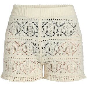 NWT, SZ M, 100% COTTON Crochet Swim Cover Up SHORTS, Ivory